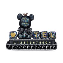 앤티스 비쥬 곰돌이 주차번호판, 블랙, 1개