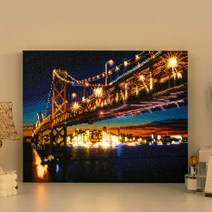 아트조이 DIY LED 캔버스형 보석십자수 40 x 50 cm, 금문교, 1개