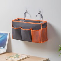 업그레이드 대용량 침대 사이드 포켓 + 스틸걸이 + S자고리 2p 세트 그레이, 1세트