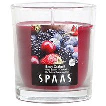 스파스캔들 클리어 글래스 향초 25시간연소 125g, 베리칵테일, 1개