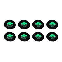 레코드판 PVC 바이닐 컵받침 코스터 8p, 그린