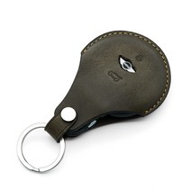 호즈 스마트키 BMW 미니 쿠퍼 차키 케이스 BM03, 은색(가죽장식), 차콜그레이(가죽)