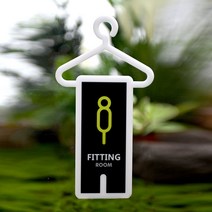 도시정원 아크릴 피팅룸 표지판 입체형 W-3, 화이트