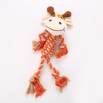 카르노코리아 강아지 롱 로프 장난감 기린 38 x 13 cm, 혼합색상, 1개