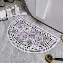 위더홈 플라워 하프문 물 흡수 카페트, 퍼플