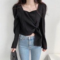여성용 글램 랩 셔링 블라우스 CH 2213762