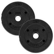 아리프 다이나믹 경량 바벨 원판 30mm용, 2kg, 2개, 블랙