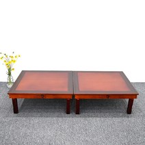 남원은행공방 흑단 교자상 81 x 81 cm 2p + 상커버 세트, 붉은 대추색(교자상), 랜덤발송(커버)