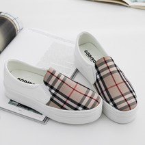 갓슈 에스라 체크 통굽 슬립온