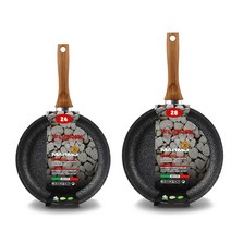 플로날 이태리 논스틱 화강암 후라이팬 세트 2개 인덕션 IH, 후라이팬 24cm + 28cm