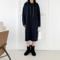 후니네 코코 임산부 후드 기모 원피스