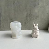 홈플로우 토끼 석고 캔들 아로마 테라피 실리콘 몰드 01