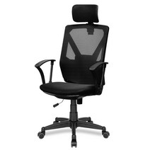 체어포커스 챔프 CMP2 헤더형 의자, 블랙(바디) + 블랙