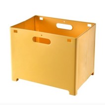 러브트리스 욕실 세탁실 벽걸이 접이식 수납 박스 대형 31.6L, 옐로우, 1개