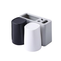 모나코올리브 무타공 전동 칫솔꽂이 양치선반, 화이트 + 그레이 + 블랙, 1세트