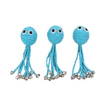 리빙듀오 반려동물 이갈이 문어딸랑이, 블루, 3개