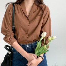 런델후 카라버튼 블라우스 cpbl4792k28