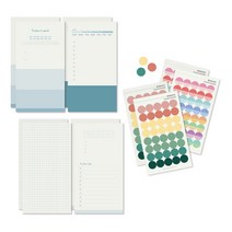 판다몽 DIY 떡메모지 투두리스트 4종 + 다꾸스티커 2종 세트, 혼합색상, 2세트