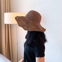 제이제이나인 여성용 챙 넓은 와이어 와이드 라디아 비치 벙거지 JS102
