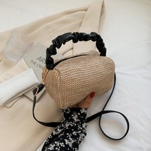 JCP 라탄 셔링 스트랩 토트백