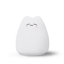 낯선옷장 말랑 실리콘 고양이 무드등 UNC-98-3, 스마일캣