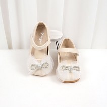 베베마루 여아용 레이스 큐빅 리본 구두 9941