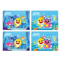 몽땅 핑크퐁 스케치북 4권, 30매, 345 x 248 mm