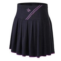 여름 스포츠 여성용 반바지 스커트 배드민턴 탁구 누출 방지 요가 골프 조깅 2 in 1, [01] M, [04] black