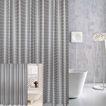 샤워커튼 150x180cm 그레이 욕조칸막이 호텔샤워커튼 샤워실커튼 욕실샤워커튼 화장실커튼 코너샤워커튼 짧은샤워