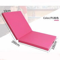 체육관 스펀지 매트 태권도장 낙법 아크로바틱 훈련 소음방지 높이뛰기 폴더, 핑크 200 x 100 x 10 2 접이식