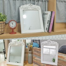 TWKL 화이트 장미 거울 사각