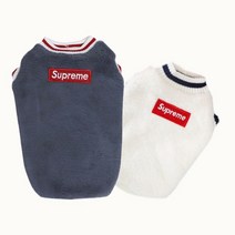 도그파라다이스 강아지겨울옷 보아털 슈프림 티셔츠 후리스 2 COLOR XS-2XL 3XL, 그레이