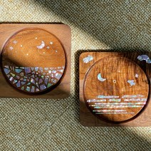 솜씨키트 전통 자개 컵받침 코스터 만들기 DIY 키트, 기본패키지