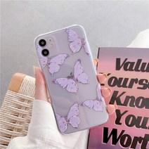 틴아이즈 감성 디자인 나비 케이스 투명