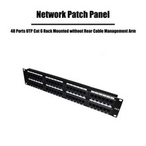네트워크 장비 도구 48 포트 UTP Cat 5eCat 6 패치 패널 네트워킹 RJ45 플, Cat 6 without arm