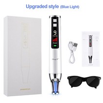 효과좋은 피부관리기 레이저 고주파 지방분해CkeyiN USB 충전식 레이저 피코초 펜 레드 및 블루 라이트, 02 Upgrade Blue Ligt