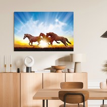 출세운 팔마도 칠마도 행운을부르는 말그림 사장님 회장님 캔버스 액자, 12.일출 삼마도