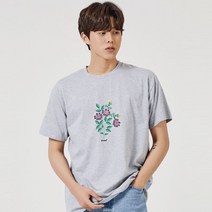 키밍 꽃 들꽃 야생화 그래픽 캐쥬얼 반팔티