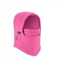 겨울 방풍 하이킹 등산 모자 남자 따뜻한 양털 balaclava 얼굴 비니 스키 자전거 오토바이 목 따뜻한 헬멧 모자, 핑크 - 1개
