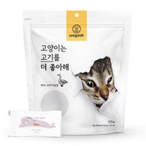 와그작 고양이 간식 고양이는 고기를 더 좋아해 오리 21개입 [사료 샘플증], 21개 1봉