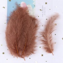깃털 조명 장 스탠드 50Pcs 자연 터키 깃털 DIY 웨딩 의류 장식 쥬얼리 공예에 대 한 봉 제 액세서리 만들, 19 커피