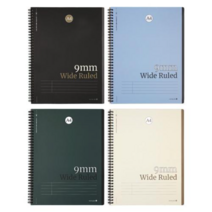 4000 하드커버 스프링노트_ 9mm와이드룰 (A4/좌철), 랜덤색상