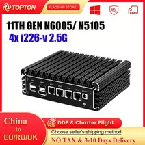 2022 11세대 펜티엄 n6005 2 5g pfsense 라우터 4intel i226 nics nvme 2ddr4 팬리스 미니 pc opnsense 방화벽 vpn 서버, 16GB DDR4 512GB NVMe, 셀러론 n5105, 유럽 ​​연합