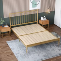 라지킹 프레임 철재 골드 북유럽 침대프레임, 1800mmx2000mm, C 골드