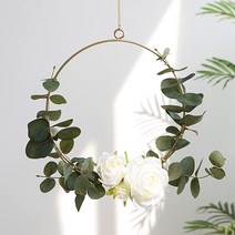 행잉 골드 원형 리스틀 2p세트 철제리스 벽장식 데코, 단품, 단품