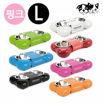 제이스토어 / 핑크 hing L 뼈다귀 패션쌍 강아지 식기, 상세페이지참조()