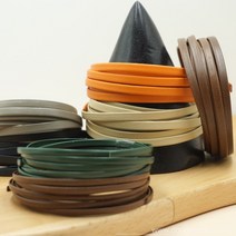 랍빠 납작 소가죽끈 3mm 5mm 가죽공예 가죽줄 주문제작 가능, 5mm-그레이