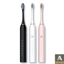 ANYOU 전동 칫솔 4개의 브러쉬 고급 전동칫솔 스마트 충전 전동칫솔 치과주치의 추천, 흰색