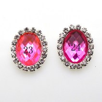 똑딱이 단추 펀치 세트 ZMASEY 금속 단추 10 개/대 20mm * 타원형 Flatback 모조 다이아몬드 결혼식 안내장, 08 8
