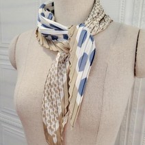 Dot Diamond Pleated Scarf IVORY/ONE SIZE